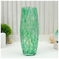 Ваза "Бочка" зеленая 26 см Сима ленд