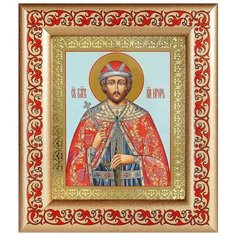 Благоверный князь Игорь Черниговский, рамка с узором 14,5*16,5 см Соборъная лавка