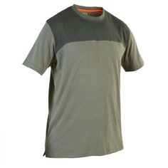 Футболка для охоты Decathlon 500 MC SOLOGNAC пепельный хаки/темно-зеленый XXL