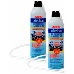 Очиститель кондиционера (универсальный) ABRO air clean 255 г. пенный очиститель кондиционера Комплект из 2 шт. - AC-100(2)
