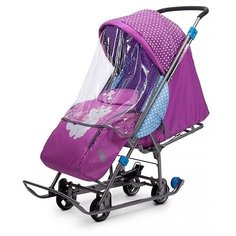 Санки-коляска Nika - Disney Baby 1 Кошечка Мари орхидея