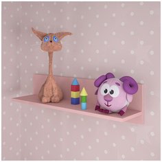 Полка навесная 800 (розовая) Мебельная фабрика 1 плюс 1