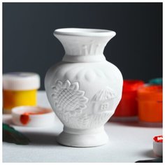 Керамика ручной работы Фигурка- раскраска "Ваза ягодка", под роспись, 9 см