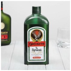 Коробка жестяная в форме бутылки под крепкий алкоголь "Супер мастер Сима ленд