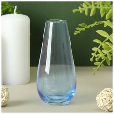 Evis Ваза "Весна" 12/7 малая 12х6 см, d-2,7см V-0,14л голубой