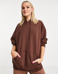 Коричневый oversized-худи Stradivarius-Коричневый цвет