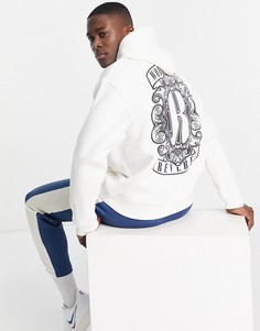 Худи белого цвета с принтом "Revered" Topman-Белый