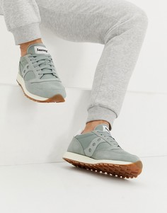 Зеленые кроссовки в винтажном стиле Saucony Jazz Оriginal-Зеленый