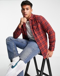 Рубашка в клетку стандартного кроя Lee-Красный