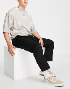 Черные укороченные брюки Obey Straggler-Черный цвет