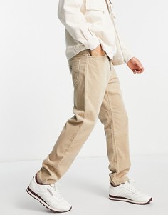 Свободные бежевые брюки из вельвета в рубчик Carhartt WIP Newel-Светло-бежевый цвет
