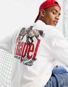 Белый свитшот с принтом "Chapel Hill" Topman