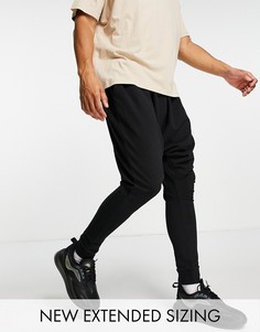 Легкие черные джоггеры заниженного кроя ASOS DESIGN-Черный цвет