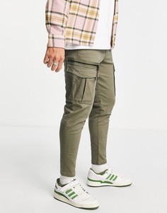 Суженные книзу брюки карго цвета хаки Jack & Jones-Зеленый цвет