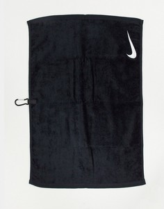 Черное полотенце с логотипом-галочкой Nike Golf-Черный цвет