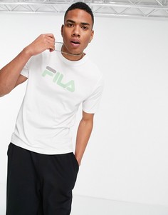 Белая футболка с большим логотипом на груди Fila Eagle-Белый