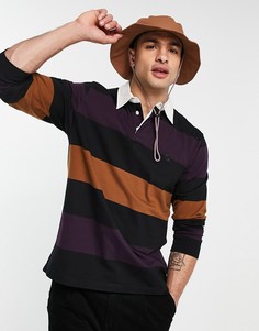 Рубашка в стиле регби в черную полоску Carhartt WIP Hansen-Черный цвет