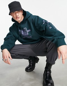 Худи зеленого цвета с цифровым принтом Carhartt WIP-Зеленый цвет