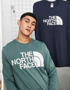 Зеленый лонгслив The North Face Standard-Зеленый цвет