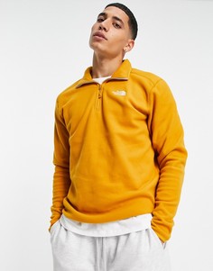 Желтый флисовый свитшот на молнии 1/4 The North Face 100 Glacier