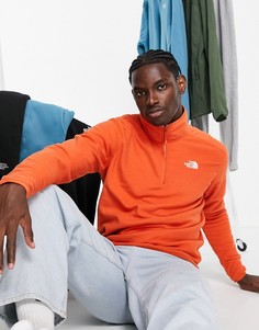 Оранжевый флисовый свитшот на молнии 1/4 The North Face 100 Glacier-Оранжевый цвет