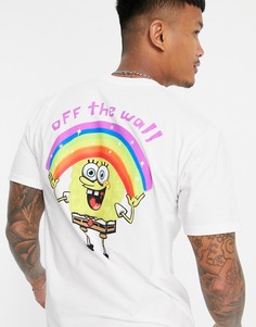 Белая футболка с принтом на спине Vans X Spongebob Imagination-Белый