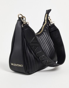 Черная плиссированная сумка мини Valentino Bags Abete-Черный цвет