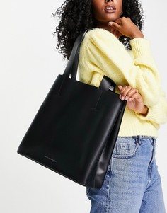Черная сумка-тоут из искусственной кожи с кошельком French Connection-Черный цвет