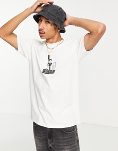 Белая футболка с фотопринтом водонапорной башни Obey-Белый