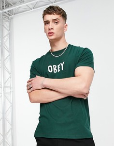 Зеленая футболка Obey Og-Зеленый цвет