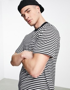 Футболка в черную полоску Obey-Черный цвет