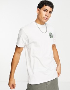 Белая футболка с круглым логотипом Santa Cruz-Белый