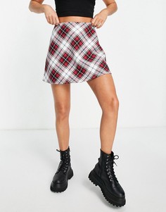 Красная юбка в шотландскую клетку Miss Selfridge-Красный