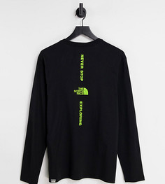 Черный лонгслив The North Face Vertical – эксклюзивно для ASOS-Черный цвет