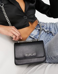 Черная сумка через плечо Replay-Черный цвет
