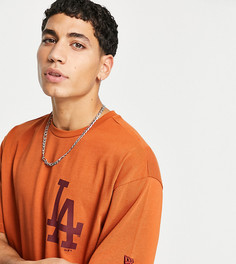 Оранжевая футболка в стиле oversized с принтом "LA Dodgers" New Era Heritage – эксклюзивно для ASOS-Оранжевый цвет