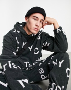 Худи в стиле oversized от комплекта из поларфлиса со сплошным принтом города ASOS DESIGN-Разноцветный