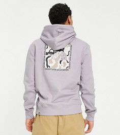 Худи серого цвета с принтом карты The North Face Topographic – эксклюзивно для ASOS-Серый