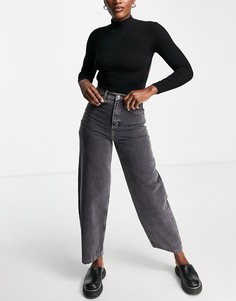 Темно-серые свободные джинсы из переработанного смесового хлопка Topshop-Серый