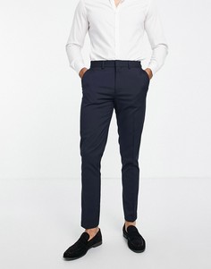 Темно-синие брюки скинни ASOS DESIGN-Темно-синий