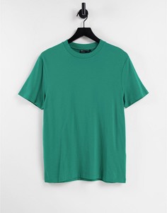 Зеленая футболка из органического хлопка с круглым вырезом ASOS DESIGN-Зеленый цвет
