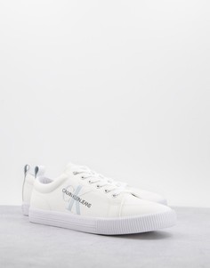 Белые кроссовки с логотипом-монограммой Calvin Klein Jeans-Белый