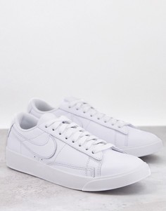 Белые низкие кроссовки Nike Blazer-Белый