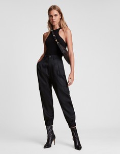 Черные брюки AllSaints Paxton-Черный цвет