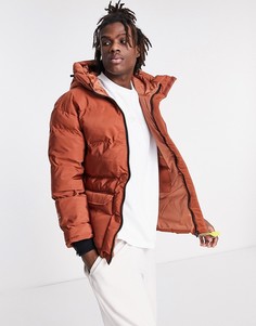 Дутая oversized-куртка оранжевого цвета Sixth June-Оранжевый цвет
