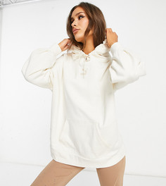Oversized-худи кремового цвета Puma Classics-Белый