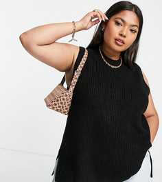 Черный вязаный жилет Vero Moda Curve-Черный цвет