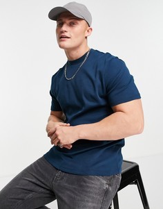 Зеленая узкая футболка с высоким воротом River Island-Зеленый цвет