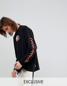 Черный лонгслив с принтом на спине Vans эксклюзивно на ASOS