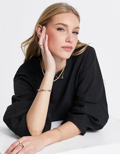 Черная блузка с пышными рукавами InWear Yanca-Черный цвет